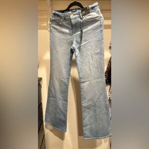 Express Blue Flare Wide Leg Jeans